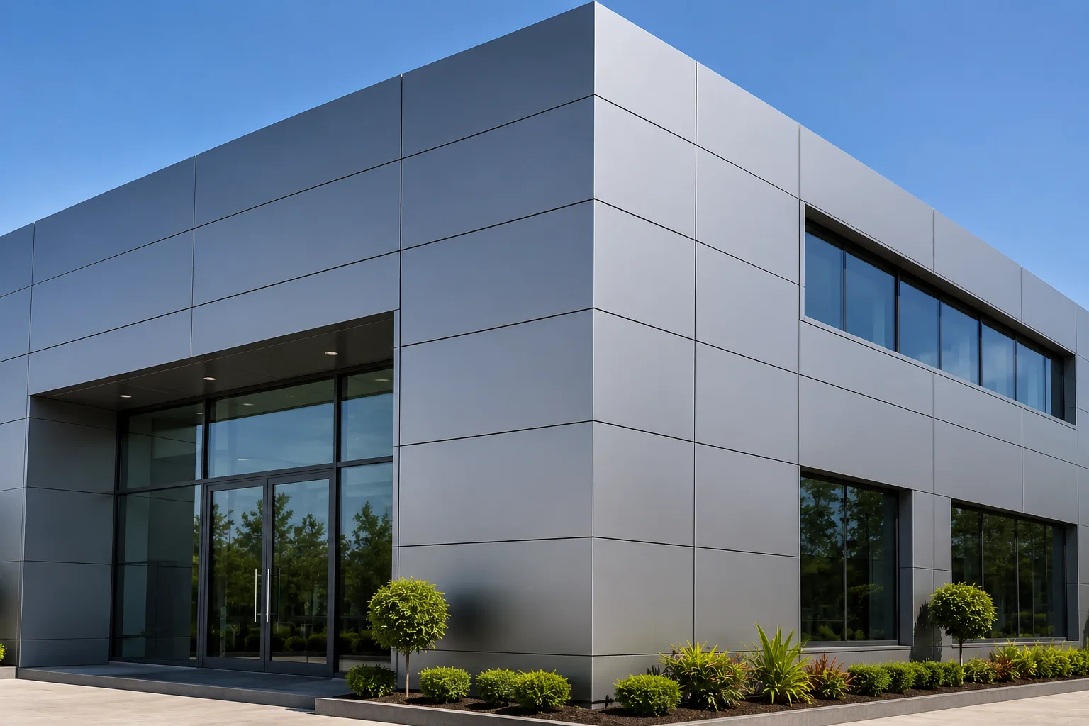 ACP aluminium cladding facade — Fine Glaze