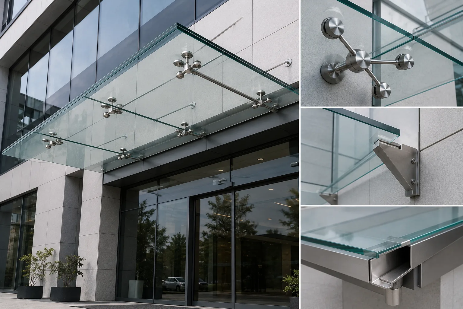 Skylights & Glass Canopies - Frameless Glass Canopies by Fine Glaze
