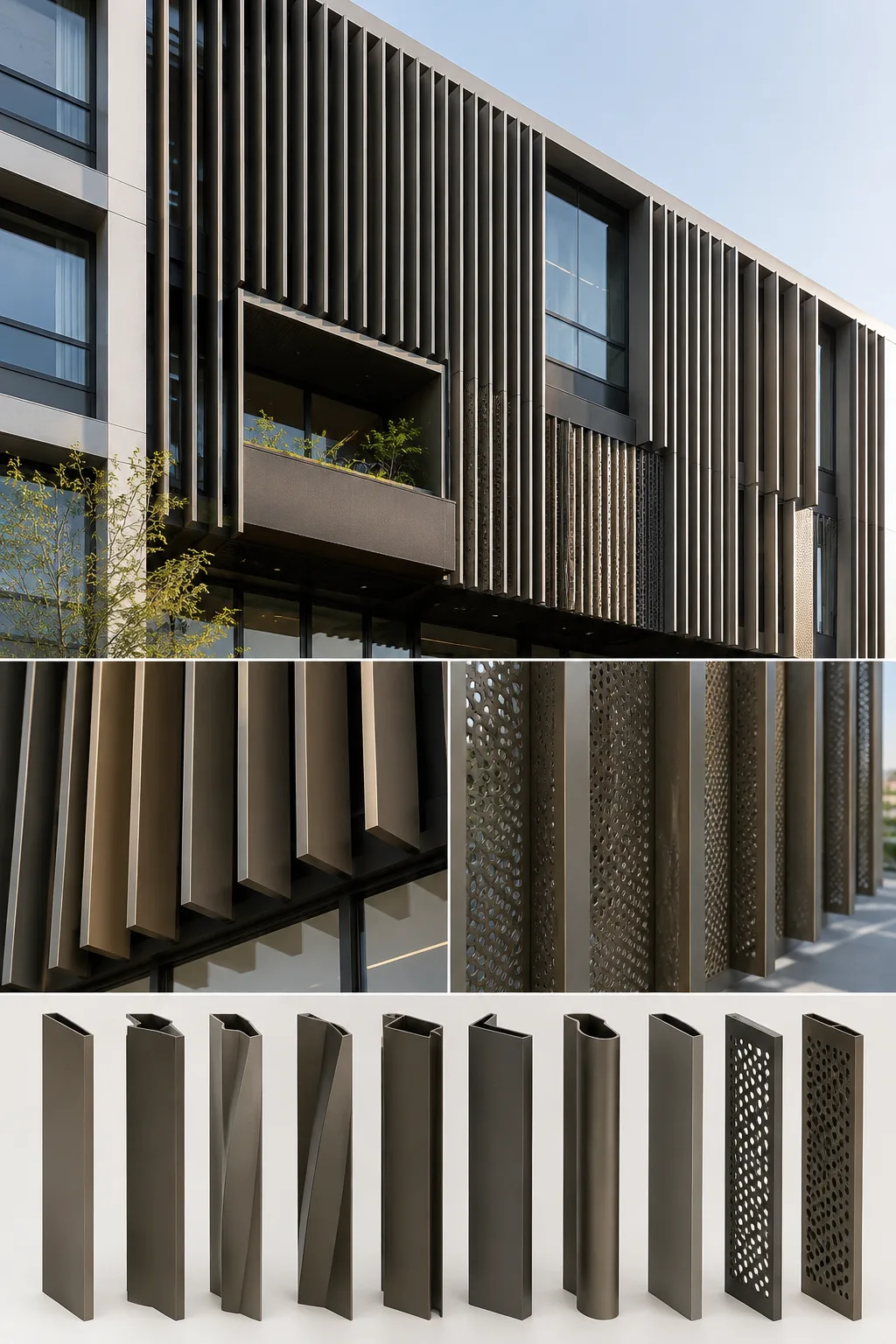 Aluminium Louvers & Sun Shading - Vertical & Horizontal Fins by Fine Glaze