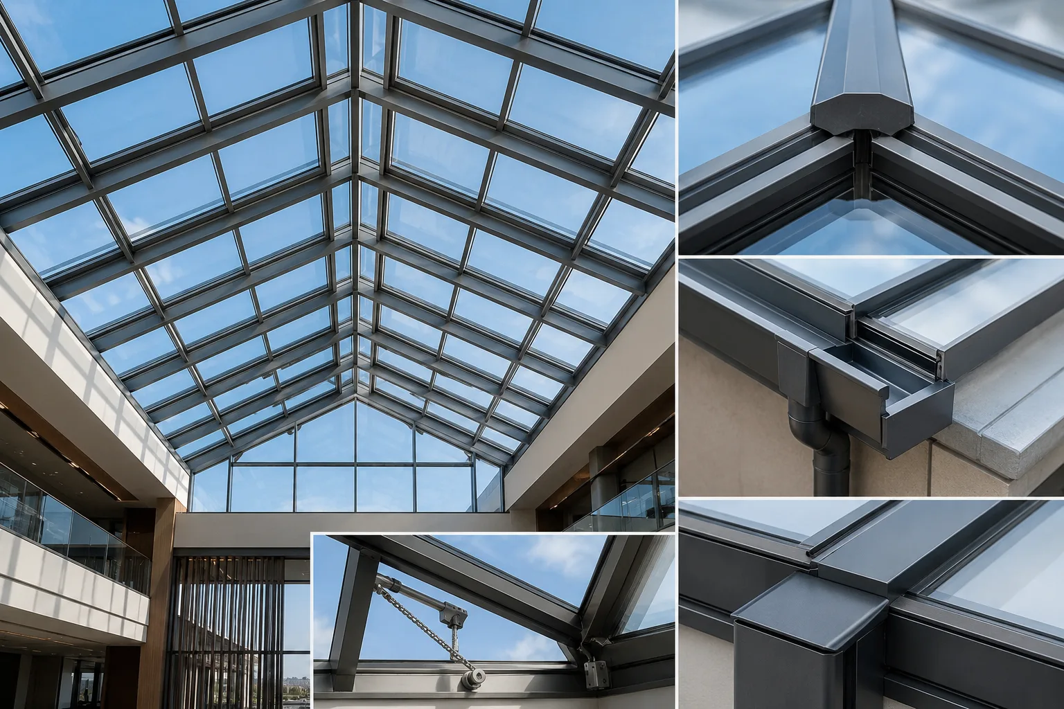 Skylights & Glass Canopies - Spider Fitting Canopies by Fine Glaze